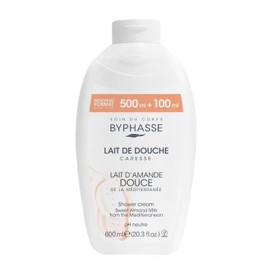 شامپو بدن کرمی بایفاس سری Caresse حاوی شیر بادام 600 میل
