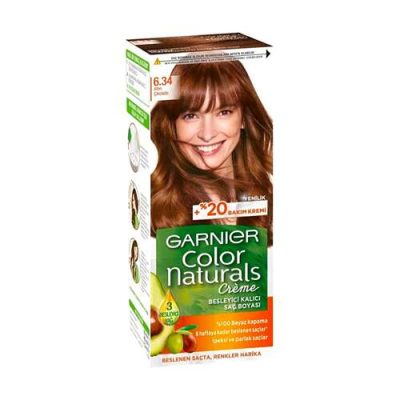 کیت رنگ مو گارنیر شماره 6.34 پایه رنگ عسلی شکلاتی