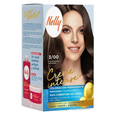 کیت رنگ مو نلی NELLY مدل Creme Intense ضد ریزش مو شماره 3/00