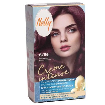 کیت رنگ مو نلی NELLY مدل Creme Intense ضد ریزش مو شماره 6/56
