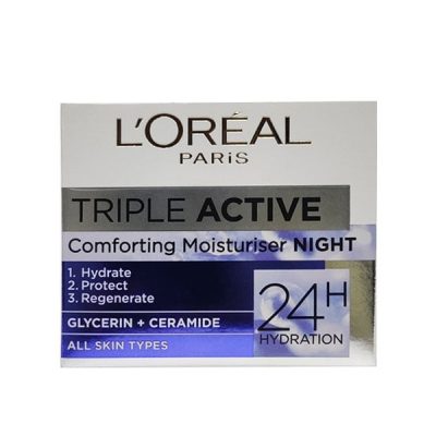 کرم آبرسان شب لورآل مدل Triple Active حجم 50 میلی لیتر