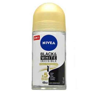 رول آلمانی ضد تعریق نیوآ NIVEA BLACK & WHITE INVISIBLE IPEKSUZLUKSI PURUZ حجم 50 میل