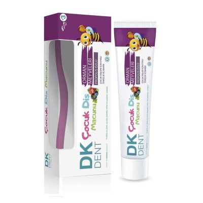 ست مسواک و خمیردندان کودک درموکیل Dermokil Orman Meyveli با طعم میوه های جنگلی 50 میل