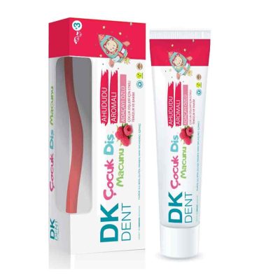 ست مسواک و خمیردندان کودک درموکیل Dermokil Raspberry با طعم تمشک 50 میل