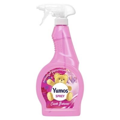 اسپری خوشبو کننده صورتی یوموش yumos با رایحه cicek bahcesi حجم 500 میلی