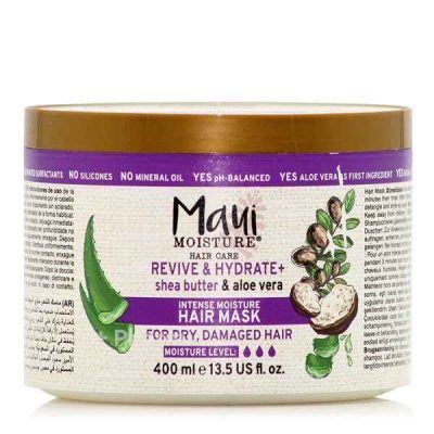 ماسک مو تقویت کننده و آبرسان شی باتر مائویی حاوی عصاره آلوئه ورا حجم 400 میل